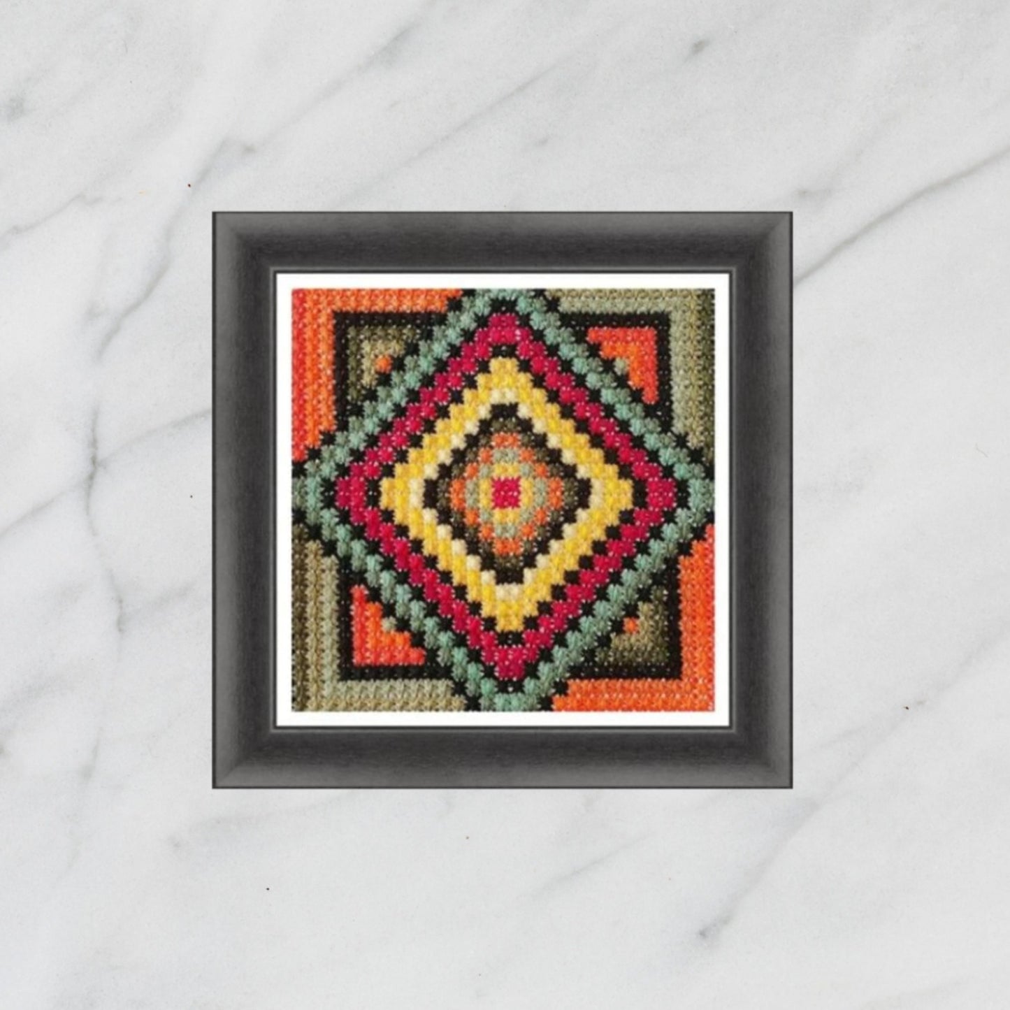 Hand Embroidery PDF - Autumn Echo, Easy Cross Stitch Sampler for Beginners, Double Cross Stitch Pattern, Modern Wall Art