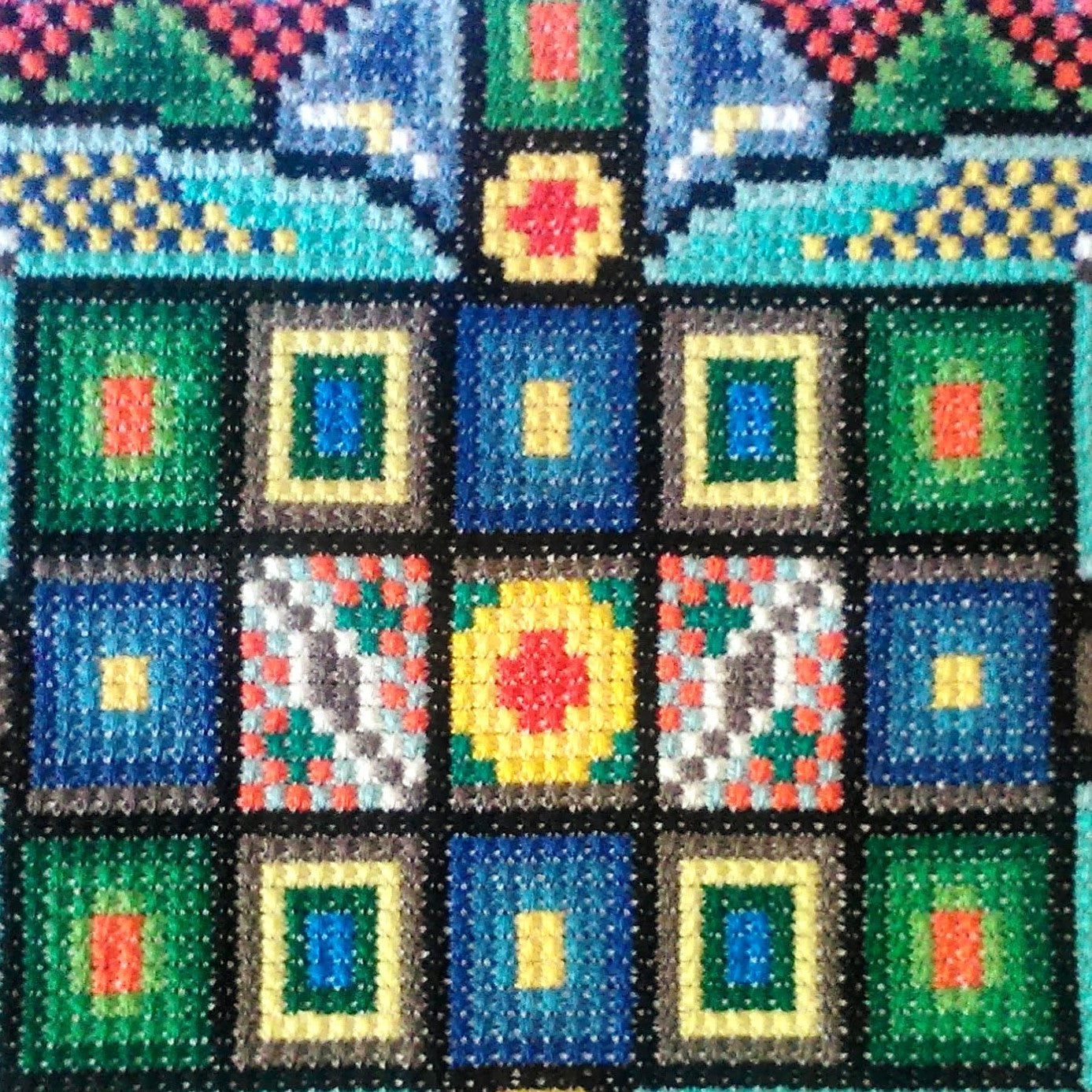 Double Cross Stitch Chart - Morning & Evening Delight, Video YouTube Tutorials, DIY Purse or Wall Decor, PDF pattern, Instant Download