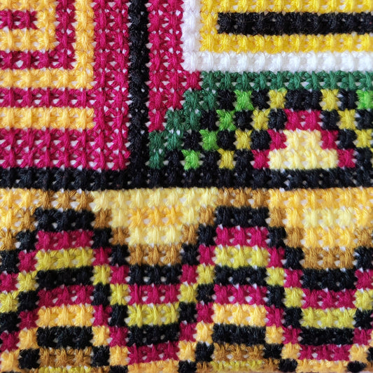 Geometric Cross Stitch Pattern PDF - African Tribal, Ethnic Double X Stitch, Needlework Wall Art DIY, Abstract Cross Stitch Modern, Download PDF