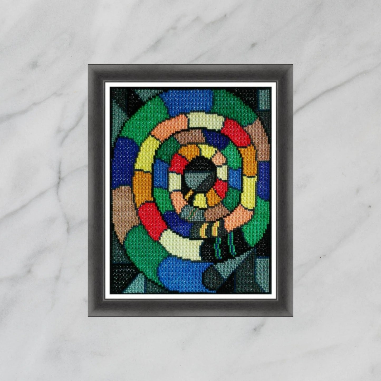 Easy Cross Stitch Pattern PDF - Snakes in Love, Video YouTube Tutorials, Abstract Stitchery, Double Cross Stitch Sampler Download