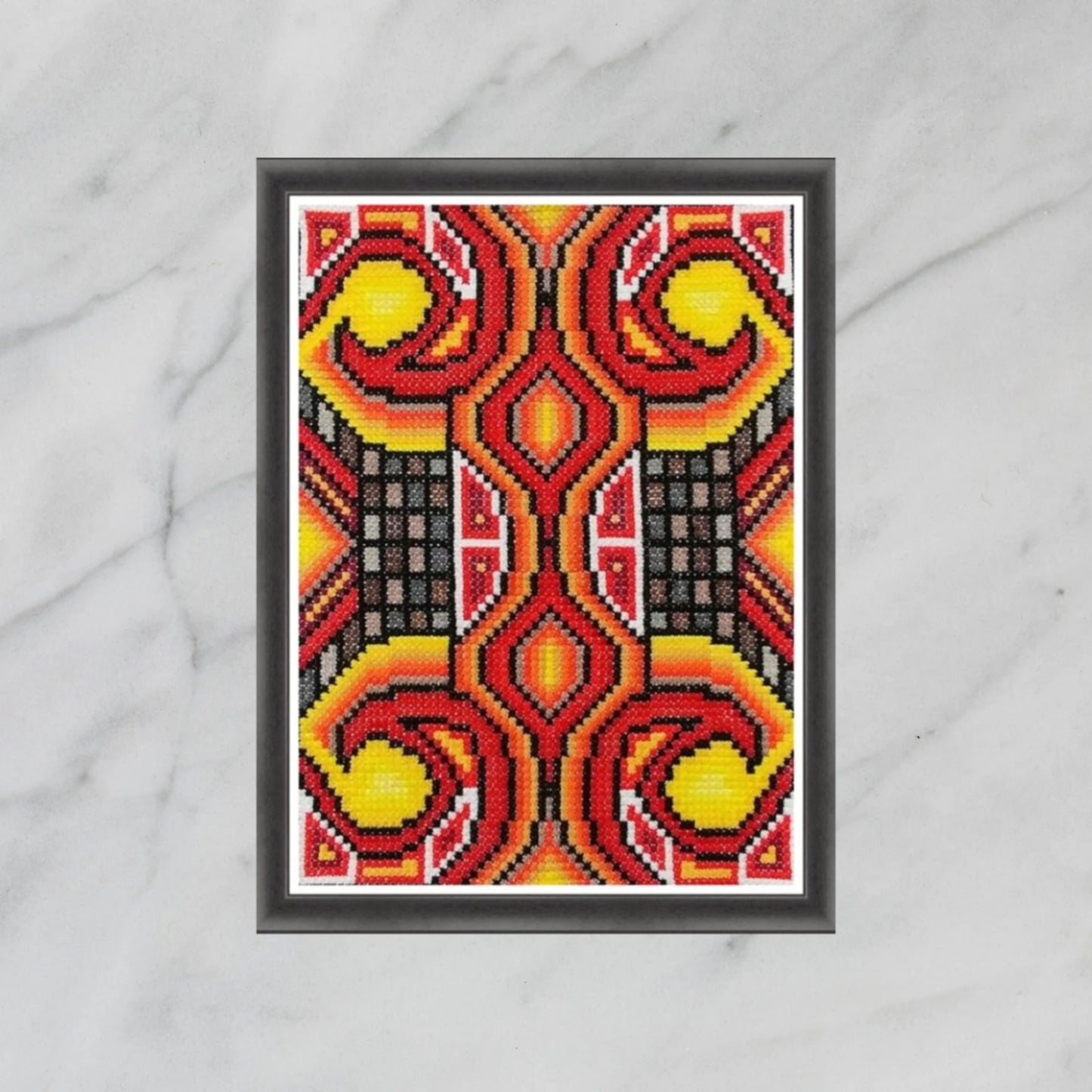 PDF Cross Stitch Pattern - Ladies fiery, DIY Cross Stitch Purse, Double Cross Stitch Sampler, Instant Download, Video Tutorials