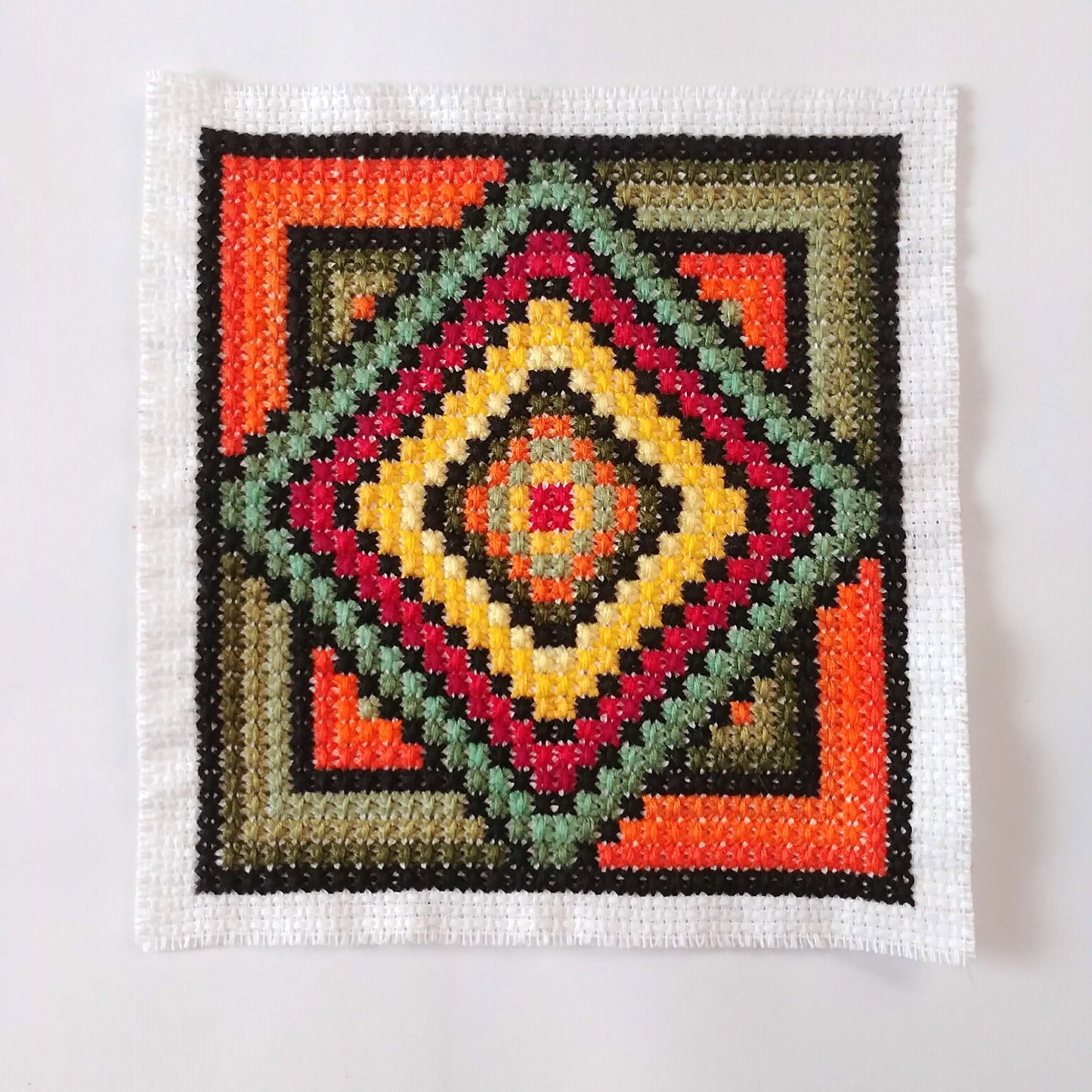 Hand Embroidery PDF - Autumn Echo, Easy Cross Stitch Sampler for Beginners, Double Cross Stitch Pattern, Modern Wall Art