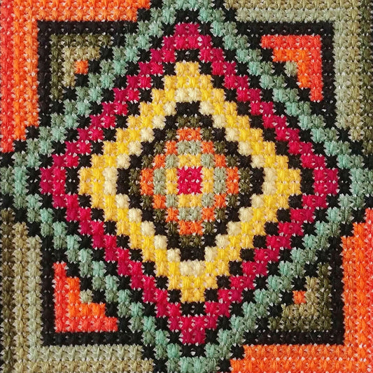 Hand Embroidery PDF - Autumn Echo, Easy Cross Stitch Sampler for Beginners, Double Cross Stitch Pattern, Modern Wall Art