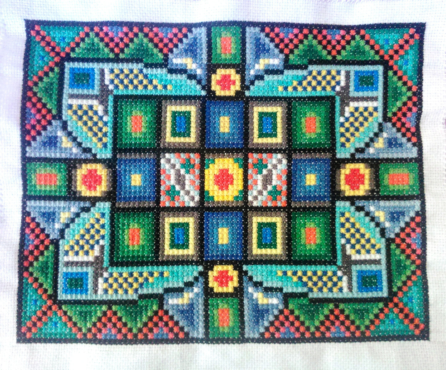 Double Cross Stitch Chart - Morning & Evening Delight, Video YouTube Tutorials, DIY Purse or Wall Decor, PDF pattern, Instant Download