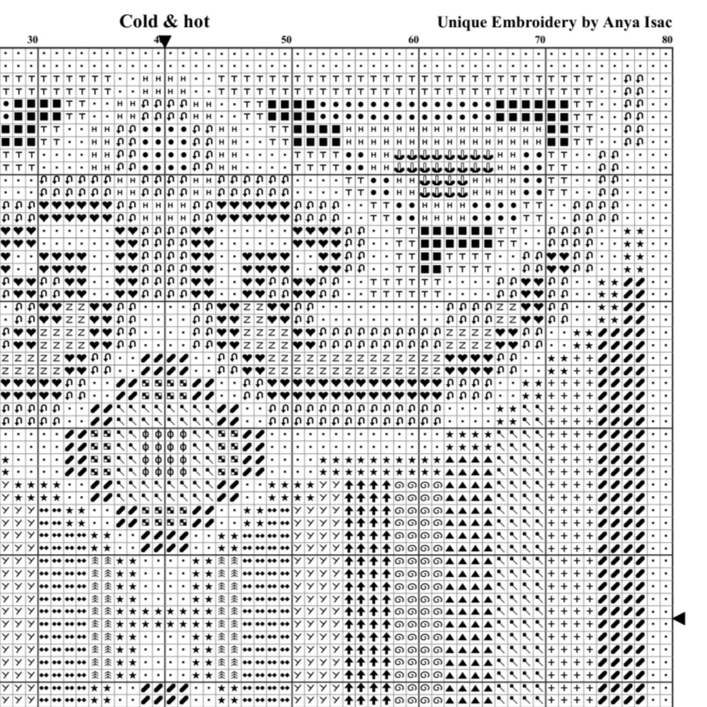 Double Cross Stitch Sampler - Cold & Hot, Detailed Instruction Tutorial, Easy to Embroider, Hand Embroidery PDF, DIY Cross Stitch Purse