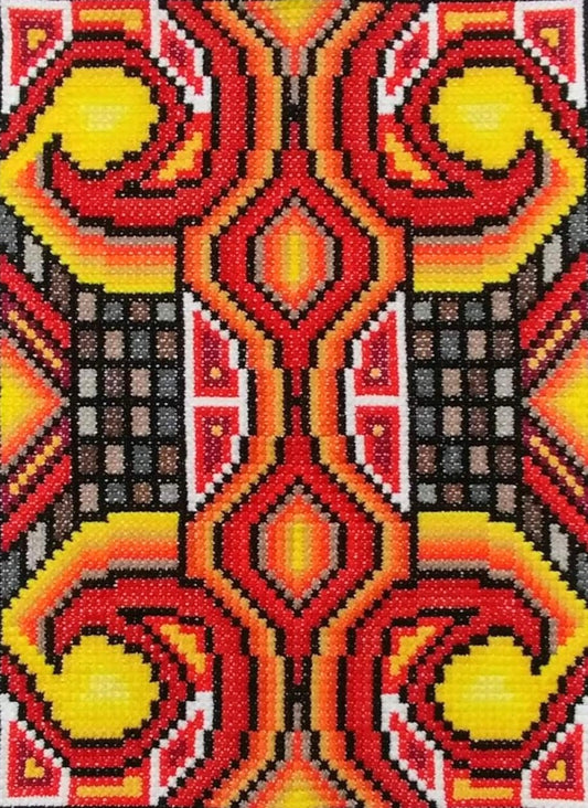 PDF Cross Stitch Pattern - Ladies fiery, DIY Cross Stitch Purse, Double Cross Stitch Sampler, Instant Download, Video Tutorials