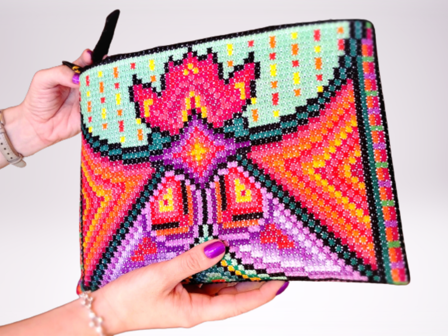 Double Cross Stitch Sampler - Regal, Hand Embroidery PDF, DIY Cross Stitch Purse, Detailed Instruction Tutorial, Easy to Embroider