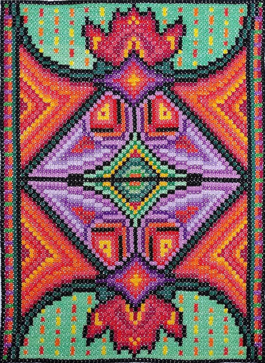 Double Cross Stitch Sampler - Regal, Hand Embroidery PDF, DIY Cross Stitch Purse, Detailed Instruction Tutorial, Easy to Embroider