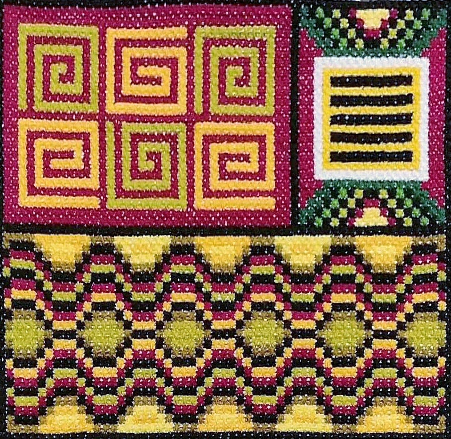 Geometric Cross Stitch Pattern PDF - African Tribal, Ethnic Double X Stitch, Needlework Wall Art DIY, Abstract Cross Stitch Modern, Download PDF