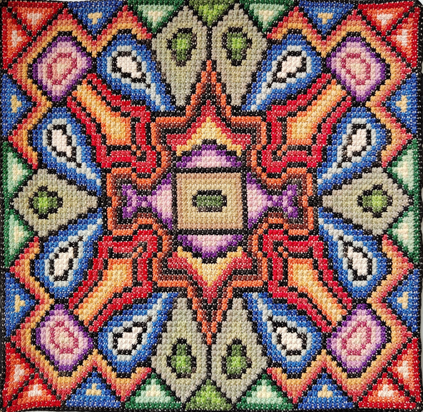 Sampler Cross Stitch Pattern - Garden of Eden, DIY Cross Stitch Pillow & Wall Decor, Double Cross Stitching