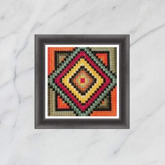 Hand Embroidery PDF - Autumn Echo, Easy Cross Stitch Sampler for Beginners, Double Cross Stitch Pattern, Modern Wall Art