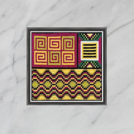 Geometric Cross Stitch Pattern PDF - African Tribal, Ethnic Double X Stitch, Needlework Wall Art DIY, Abstract Cross Stitch Modern, Download PDF