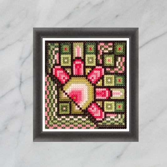 Sampler Cross Stitch Pattern PDF - Venus, Art Nouveau Motifs, Double Cross Stitch DIY Easy Modern, Spring, Hand Embroidery Needlepoint Chart