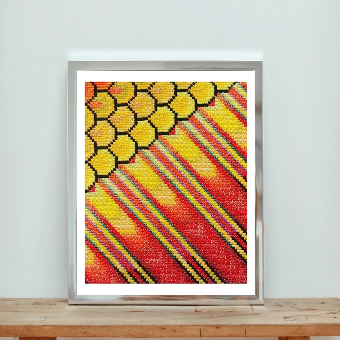 PDF Cross Stitch Sampler - Phoenix, X Stitch Tutorials, DIY Cross Stitch Modern Gradient Wall Decor & Purse, Double Cross Stitch Pattern PDF