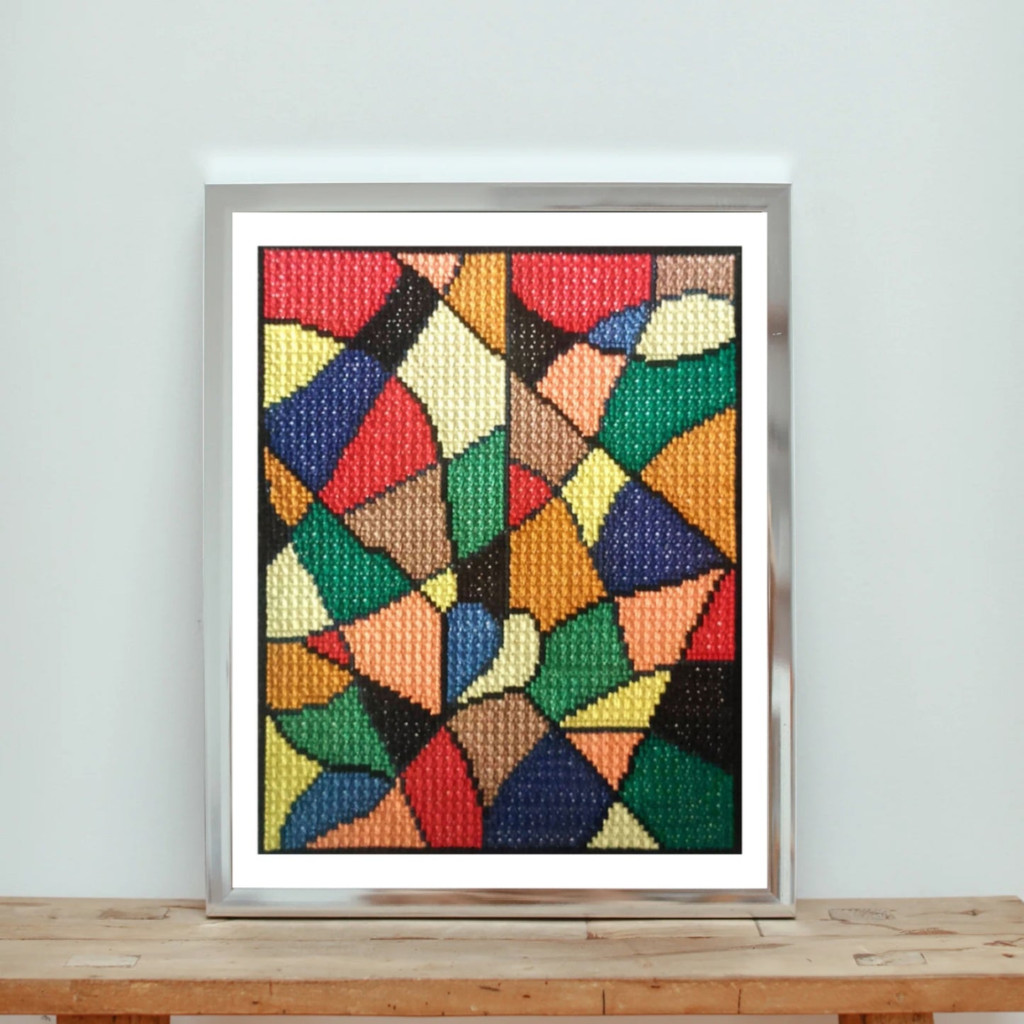 Colorful Modern Cross Stitch Sampler - Abstract, DIY Easy Xstitch Tutorial, Double Cross Stitch Pattern, Abstract Stitchery PDF