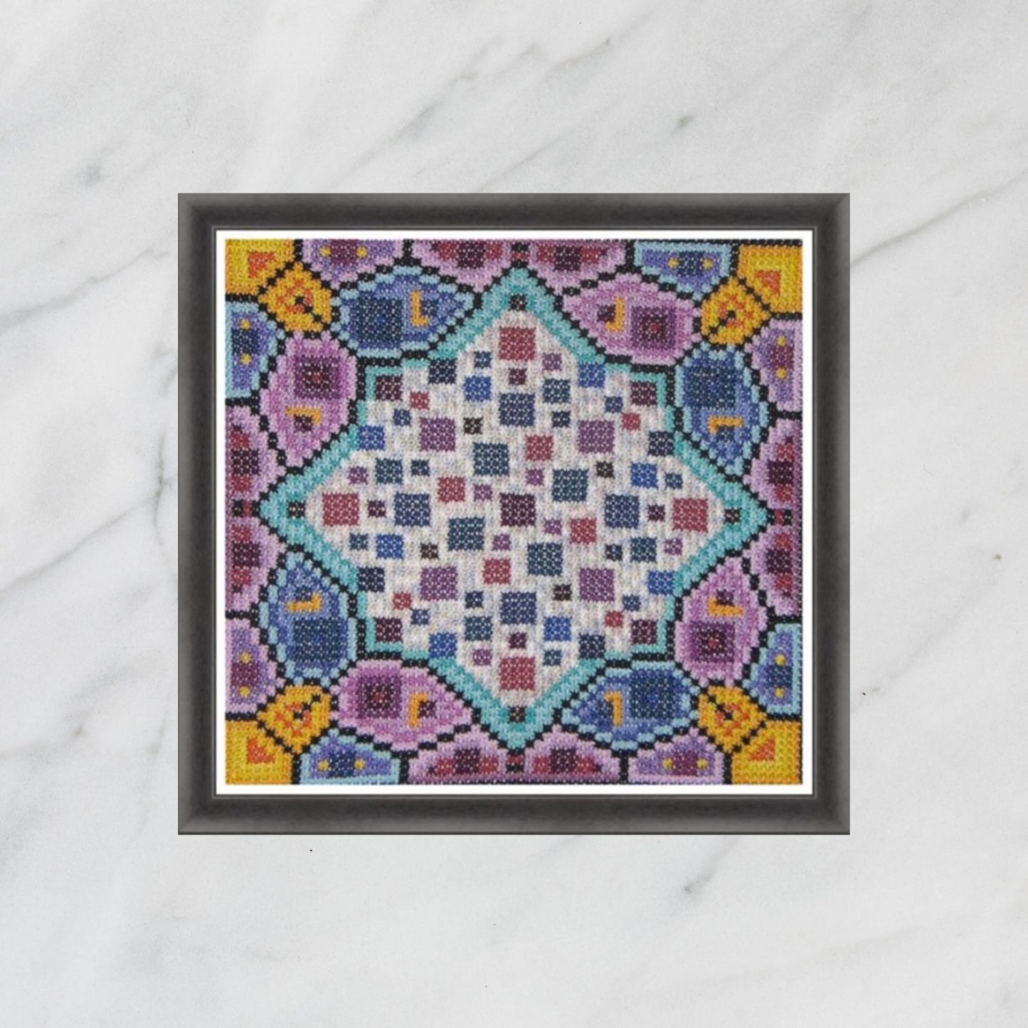 Sampler Cross Stitch - Morning Star, X Stitch Tutorial, Pillow Pattern, DIY Cross Stitch, Double Cross Stitch Pattern, Instant Download