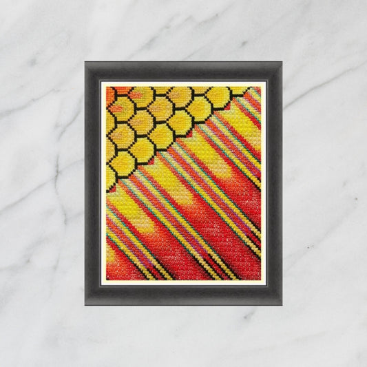 PDF Cross Stitch Sampler - Phoenix, X Stitch Tutorials, DIY Cross Stitch Modern Gradient Wall Decor & Purse, Double Cross Stitch Pattern PDF