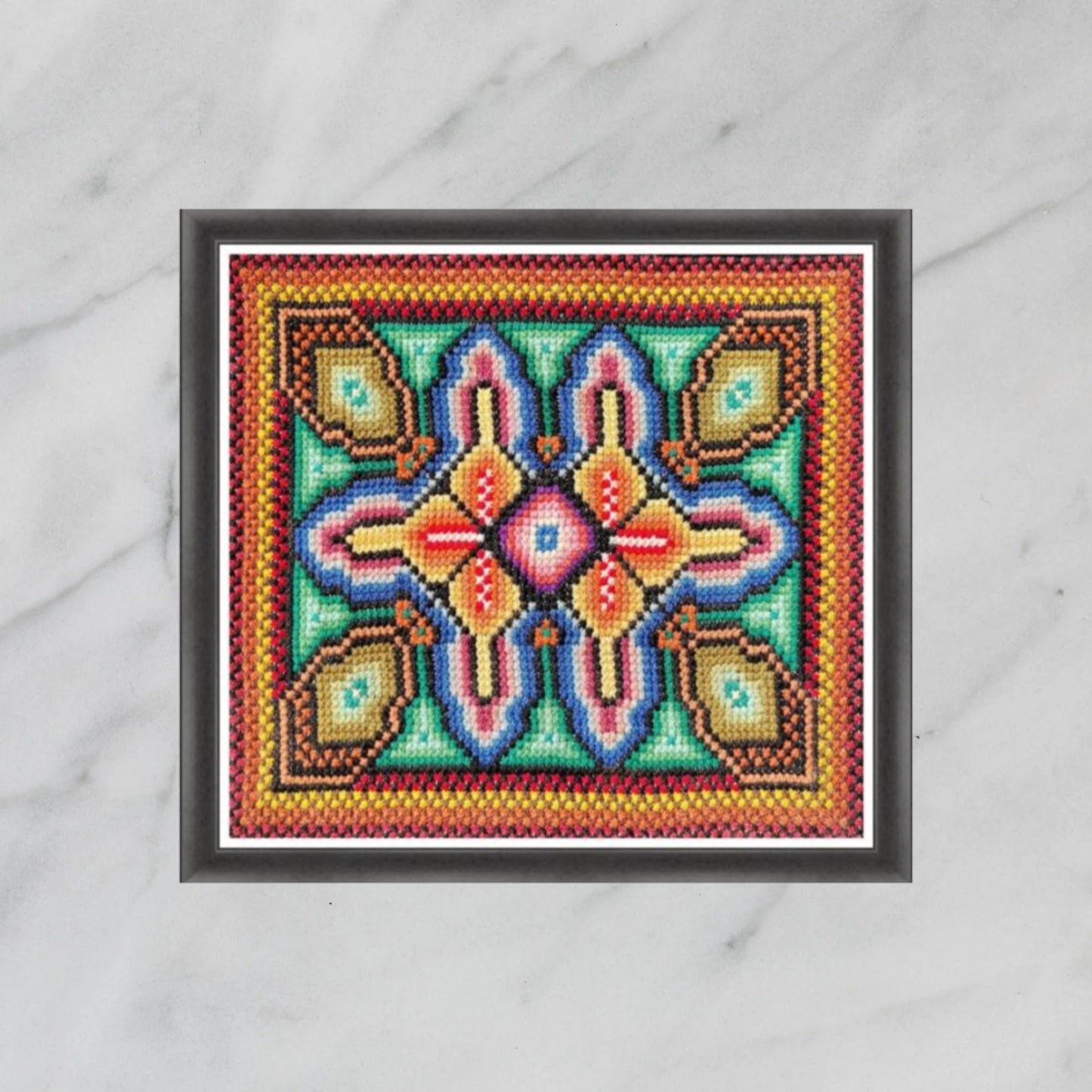 Sampler Cross Stitch Pattern - Country House, DIY Cross Stitch Pillow & Decor, Double Cross Stitching with Tutorials, Easy Beginner Pattern