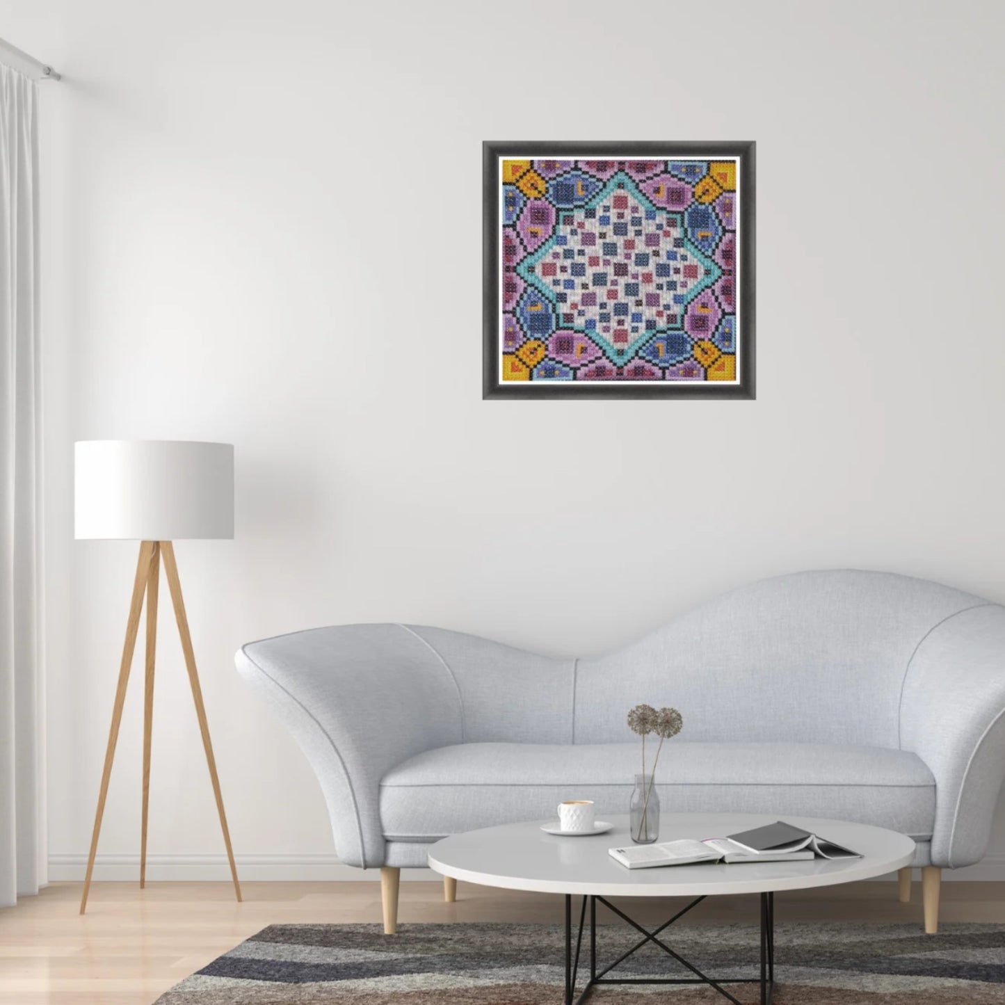 Sampler Cross Stitch - Morning Star, X Stitch Tutorial, Pillow Pattern, DIY Cross Stitch, Double Cross Stitch Pattern, Instant Download