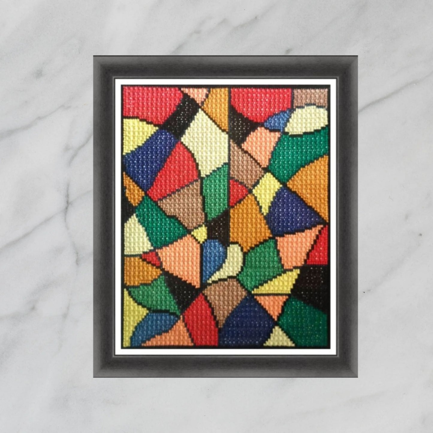 Colorful Modern Cross Stitch Sampler - Abstract, DIY Easy Xstitch Tutorial, Double Cross Stitch Pattern, Abstract Stitchery PDF