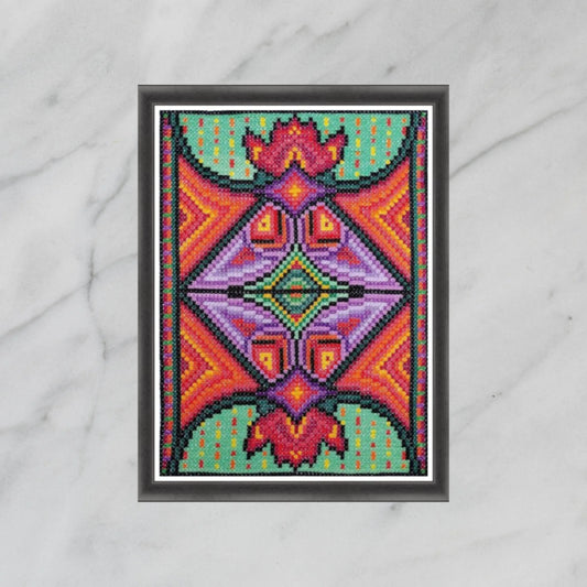 Double Cross Stitch Sampler - Regal, Hand Embroidery PDF, DIY Cross Stitch Purse, Detailed Instruction Tutorial, Easy to Embroider