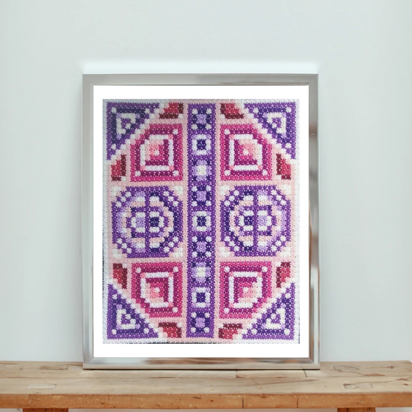 Sampler Cross Stitch Pattern - Elegant, Learn Embroidery for Wall Decor & Bag by Double Cross Stitch Chart, Instant Download PDF