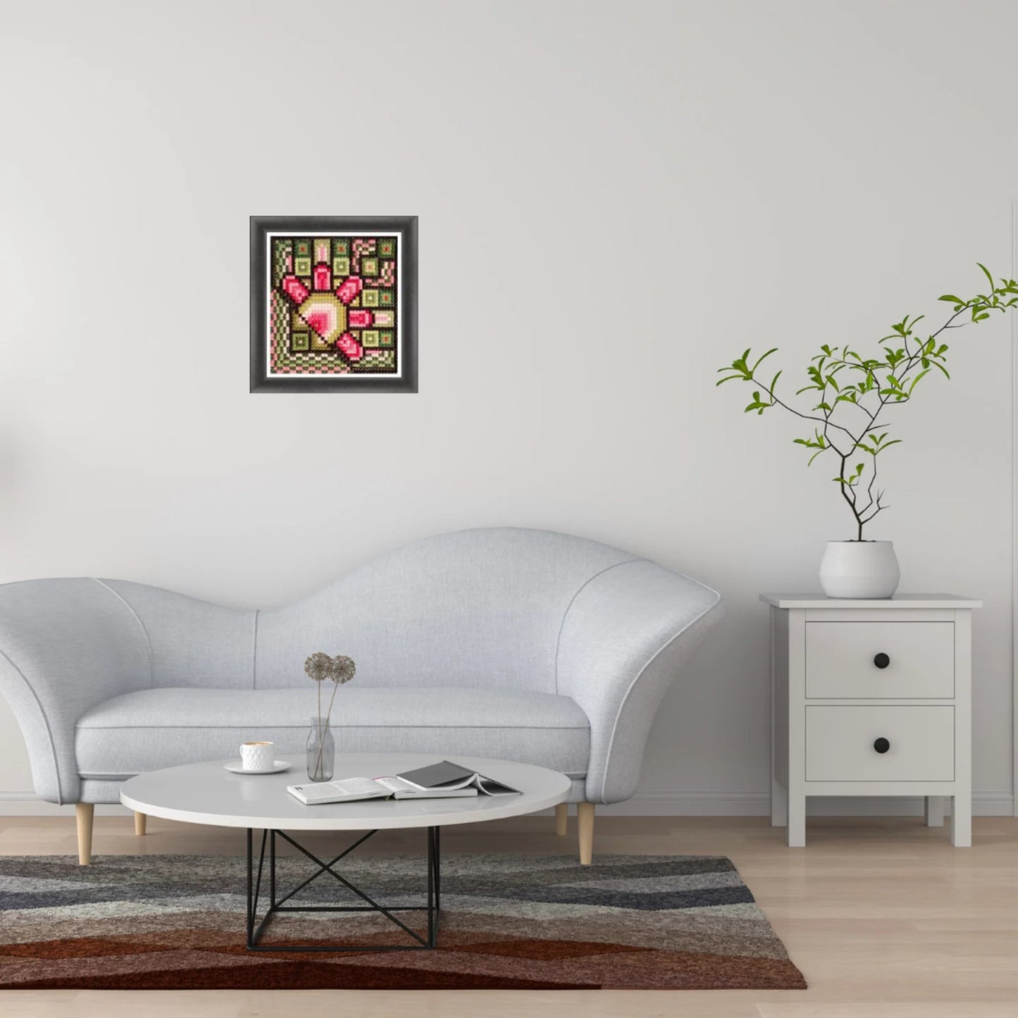 Sampler Cross Stitch Pattern PDF - Venus, Art Nouveau Motifs, Double Cross Stitch DIY Easy Modern, Spring, Hand Embroidery Needlepoint Chart