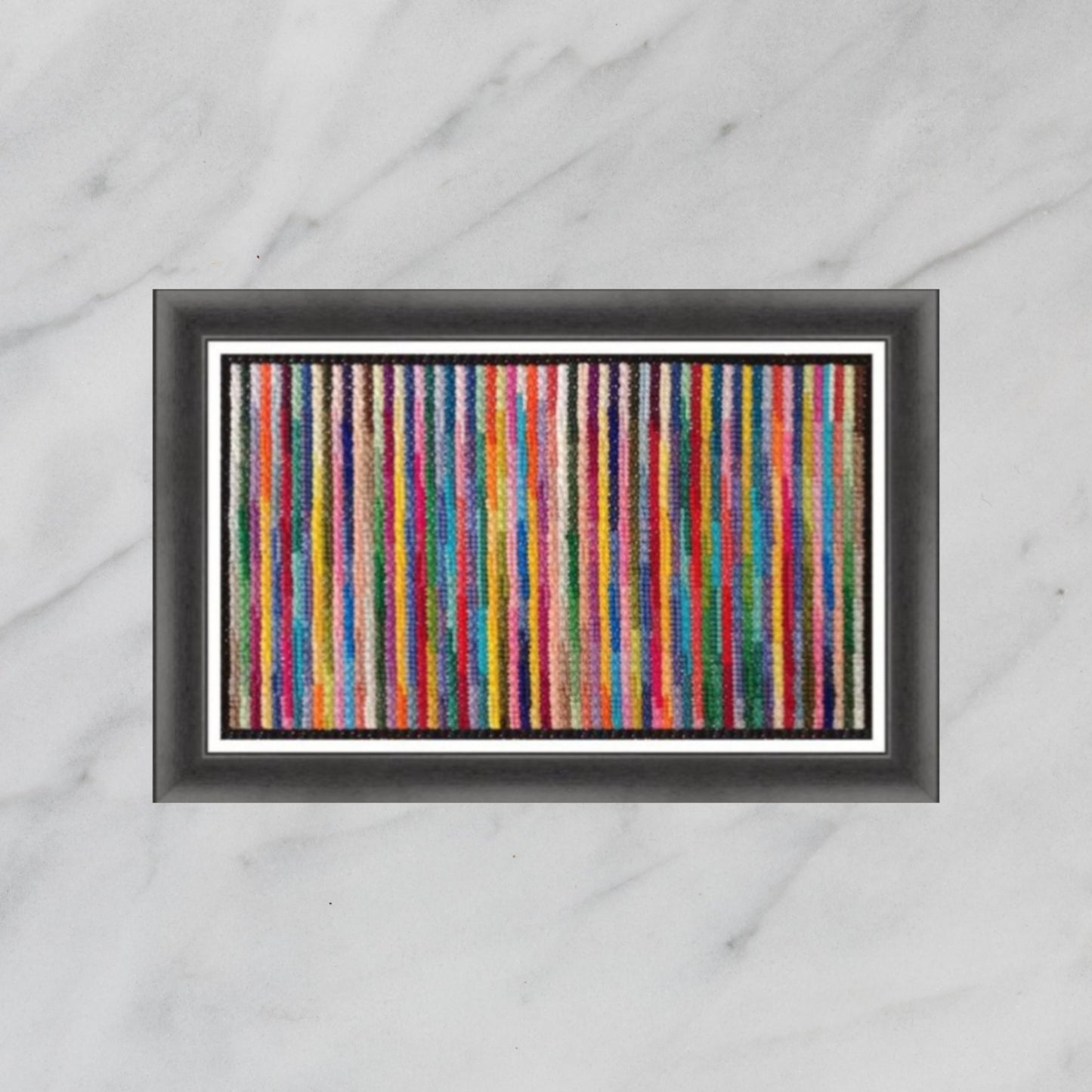 PDF Cross Stitch Sampler - Matrix & 3D Waterfall, Original X Stitch Tutorial, DIY Embroidery, Modern Wall Art, Double Cross Stitch Pattern PDF