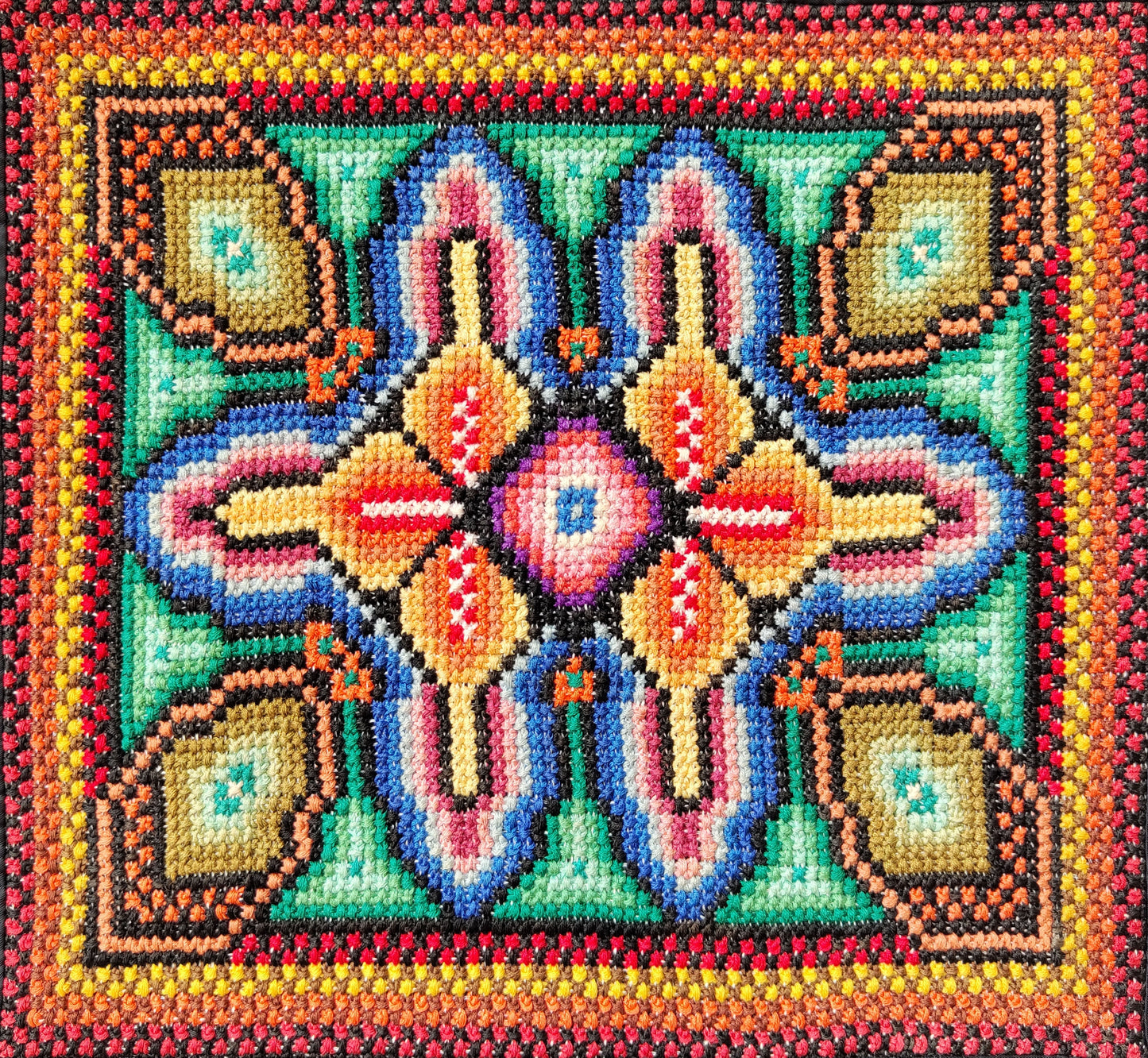 Sampler Cross Stitch Pattern - Country House, DIY Cross Stitch Pillow & Decor, Double Cross Stitching with Tutorials, Easy Beginner Pattern