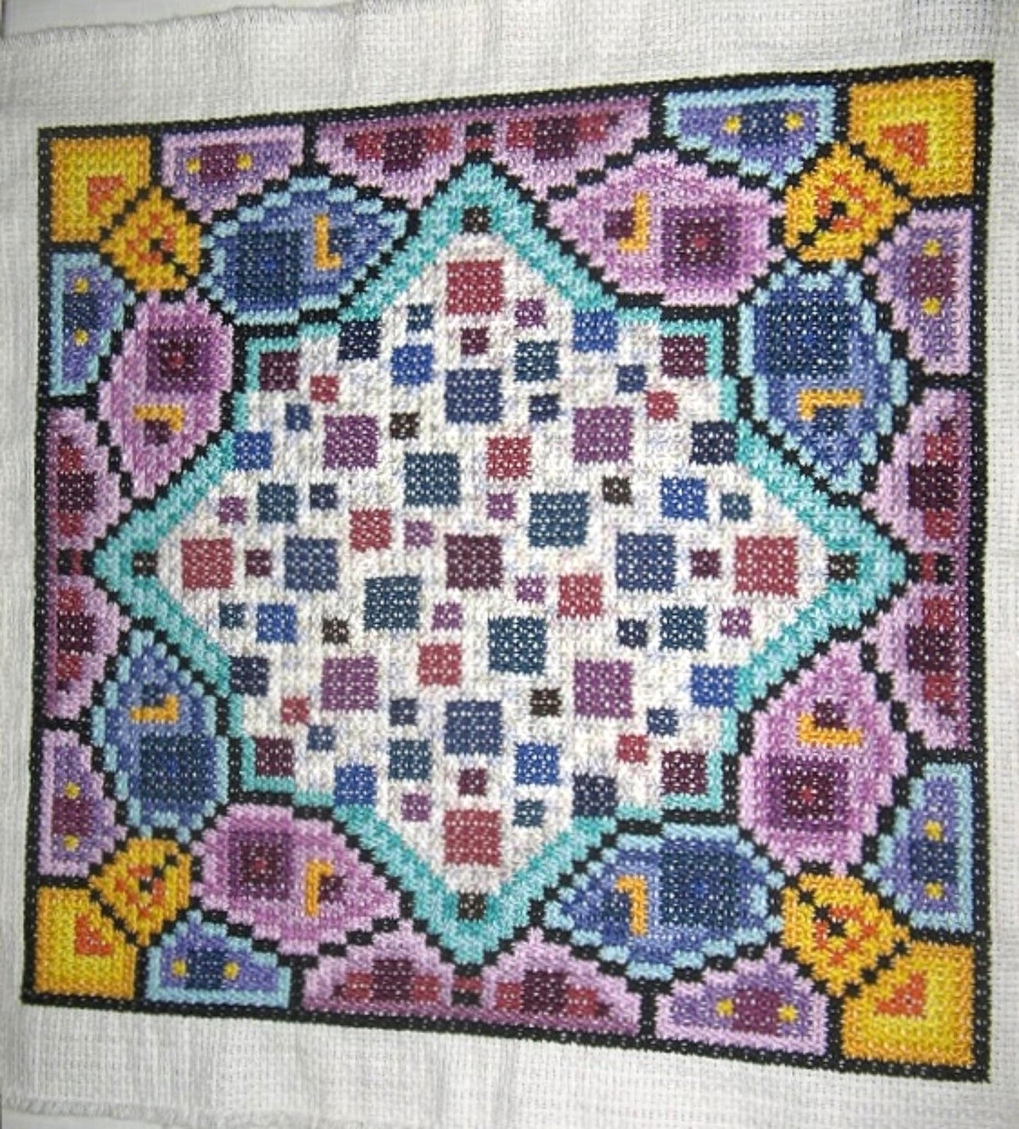 Sampler Cross Stitch - Morning Star, X Stitch Tutorial, Pillow Pattern, DIY Cross Stitch, Double Cross Stitch Pattern, Instant Download