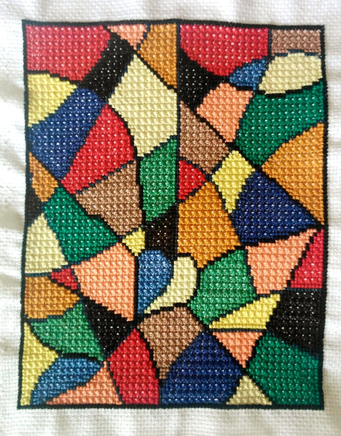 Colorful Modern Cross Stitch Sampler - Abstract, DIY Easy Xstitch Tutorial, Double Cross Stitch Pattern, Abstract Stitchery PDF