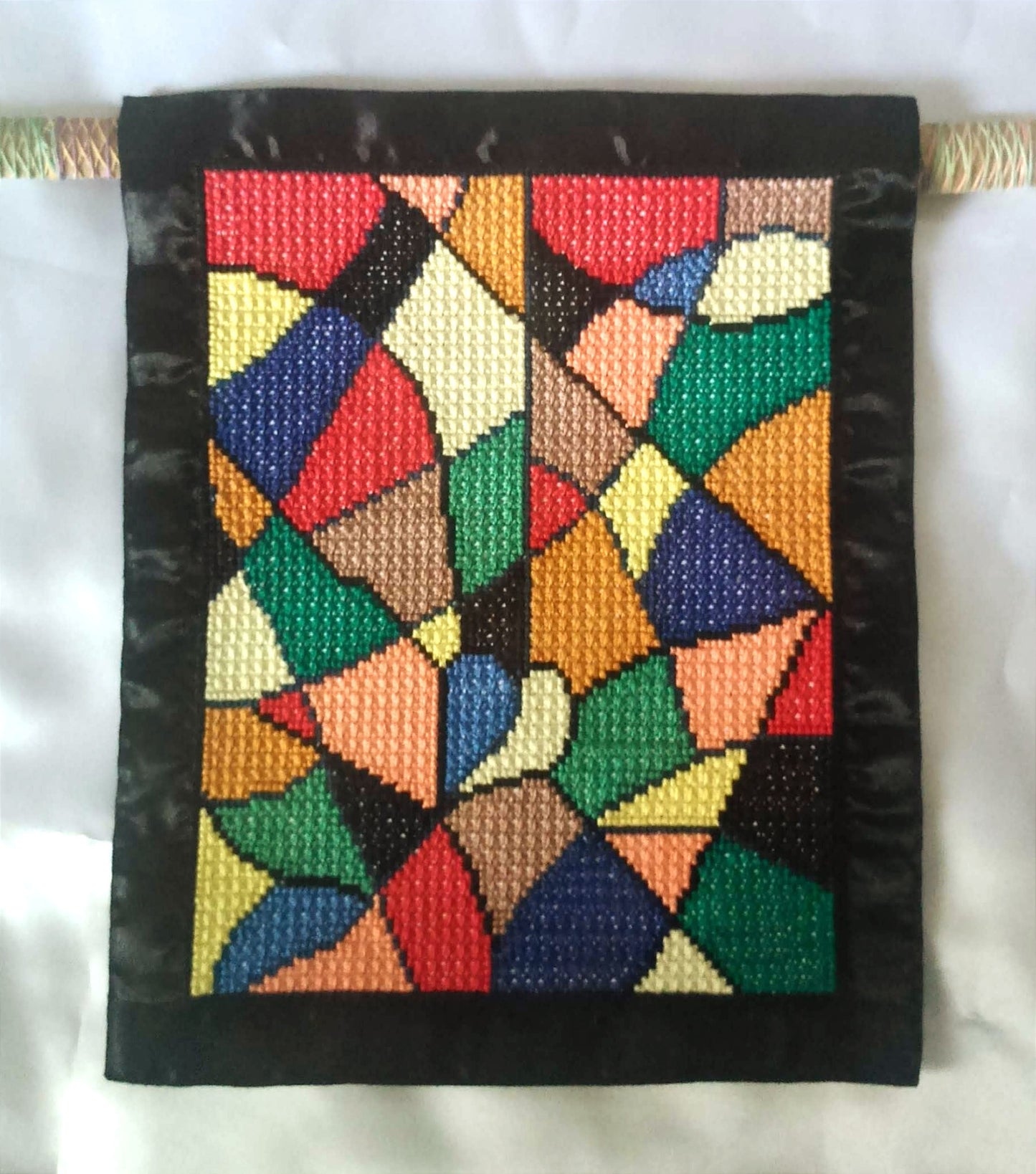Colorful Modern Cross Stitch Sampler - Abstract, DIY Easy Xstitch Tutorial, Double Cross Stitch Pattern, Abstract Stitchery PDF