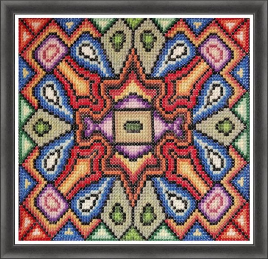 Sampler Cross Stitch Pattern - Garden of Eden, DIY Cross Stitch Pillow & Wall Decor, Double Cross Stitching