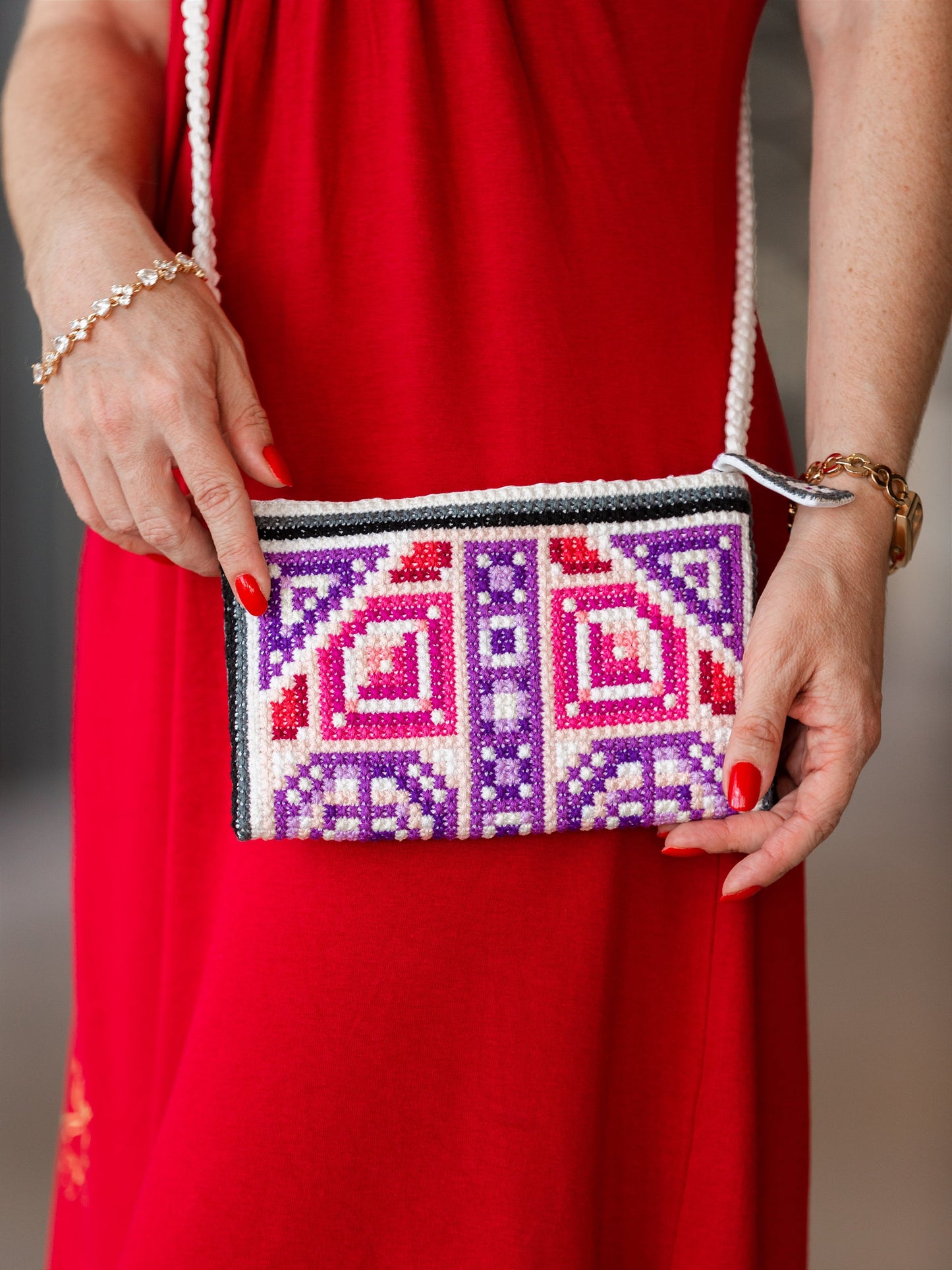 Sampler Cross Stitch Pattern - Elegant, Learn Embroidery for Wall Decor & Bag by Double Cross Stitch Chart, Instant Download PDF