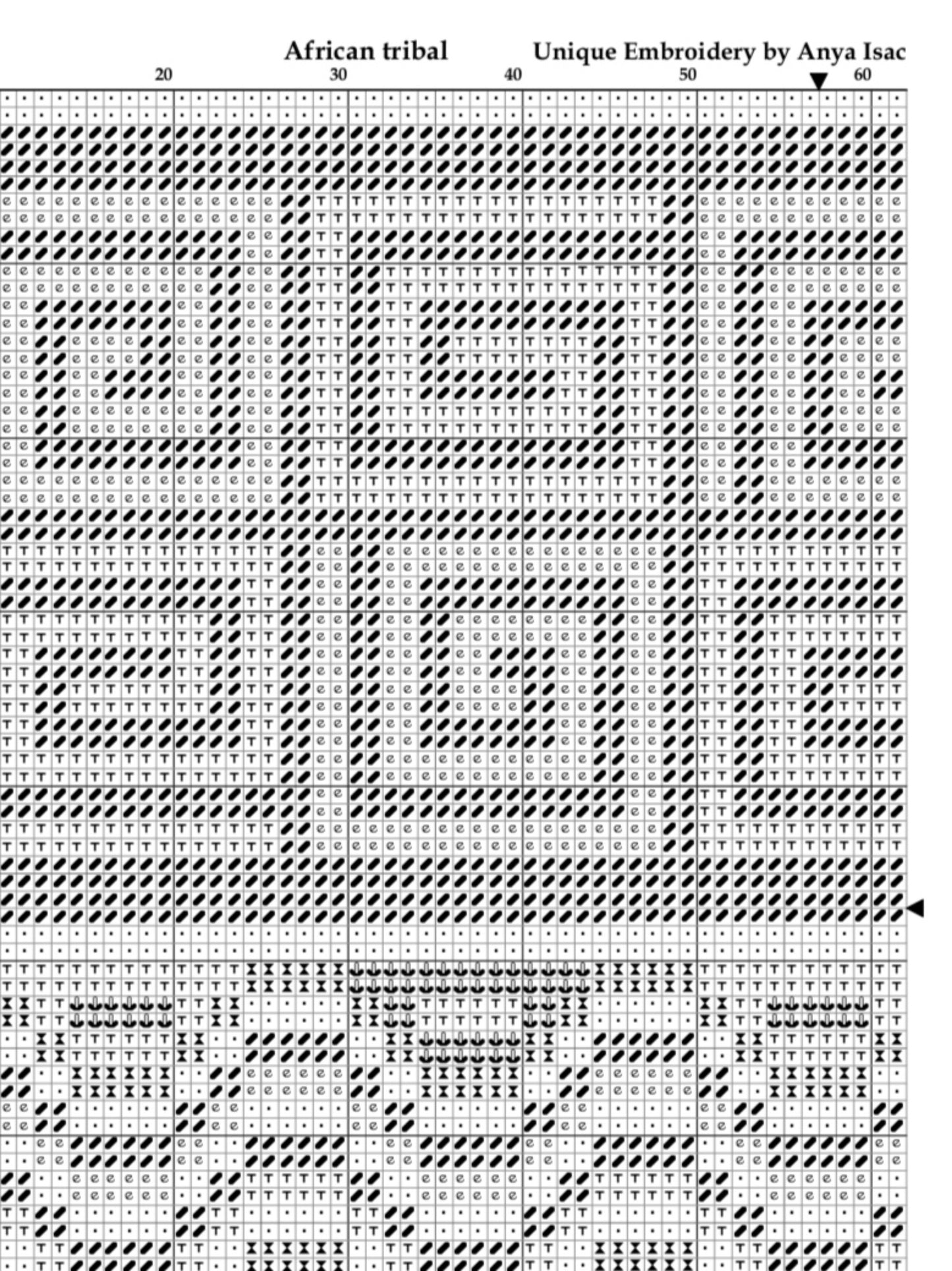 Geometric Cross Stitch Pattern PDF - African Tribal, Ethnic Double X Stitch, Needlework Wall Art DIY, Abstract Cross Stitch Modern, Download PDF