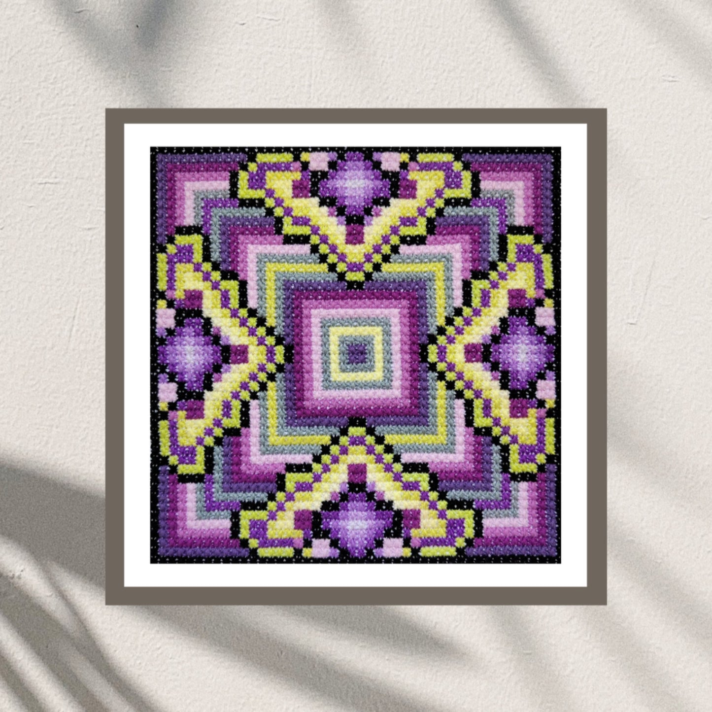 Sampler Cross Stitch Pattern PDF - Ritual, Double Cross Stitch DIY, Ornamental, Geometric, Celtic, Ethnic, Hand Embroidery Needlepoint Chart