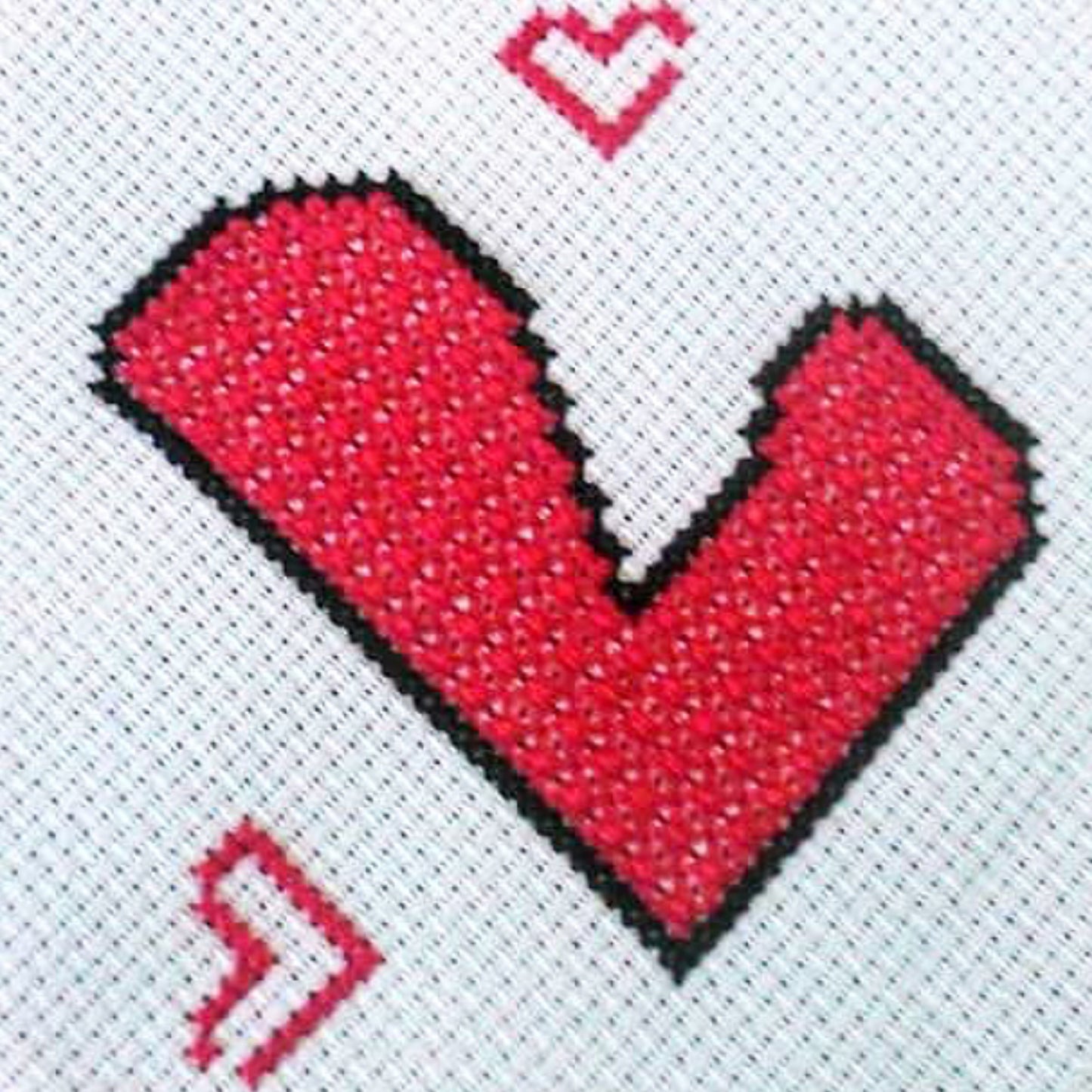 PDF Pattern Double Cross Stitch - Love as L Meaning, DIY Valentine’s Gift, Sampler Cross Stitch, Hand Embroidery PDF, Easy Cross Stitch