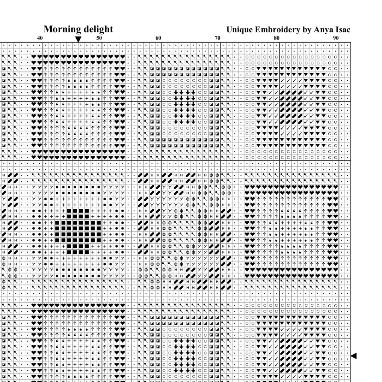 PDF Cross Stitch Sampler - Morning delight, Geometric Tiles, Modern Double Cross Stitch Hand Embroidery PDF Pattern, Instant Download PDF