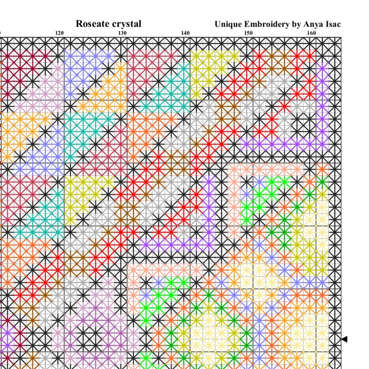 Colorful Geometric Modern Cross Stitch Sampler - Roseate Crystal, DIY Cross Stitch, Hand Embroidery PDF Pattern, X Stitch Tutorial