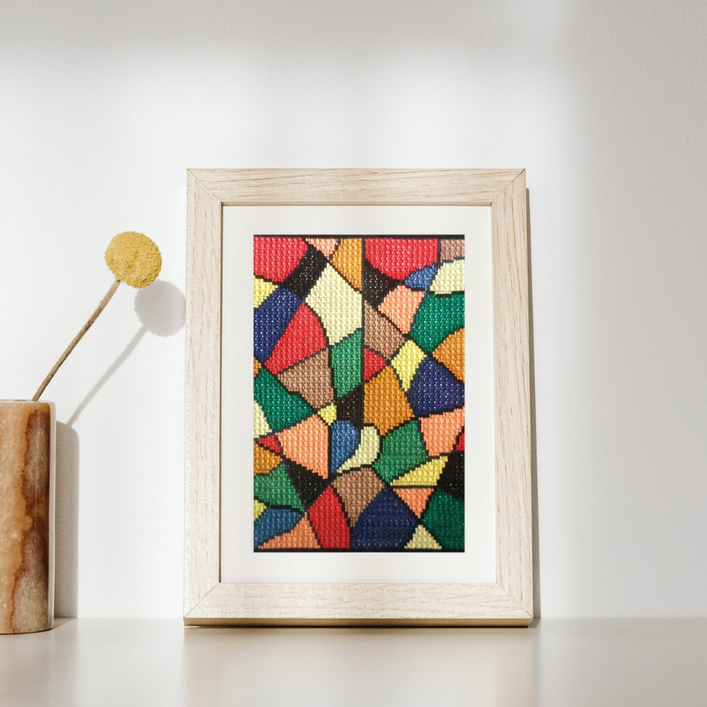 Colorful Modern Cross Stitch Sampler - Abstract, DIY Easy Xstitch Tutorial, Double Cross Stitch Pattern, Abstract Stitchery PDF