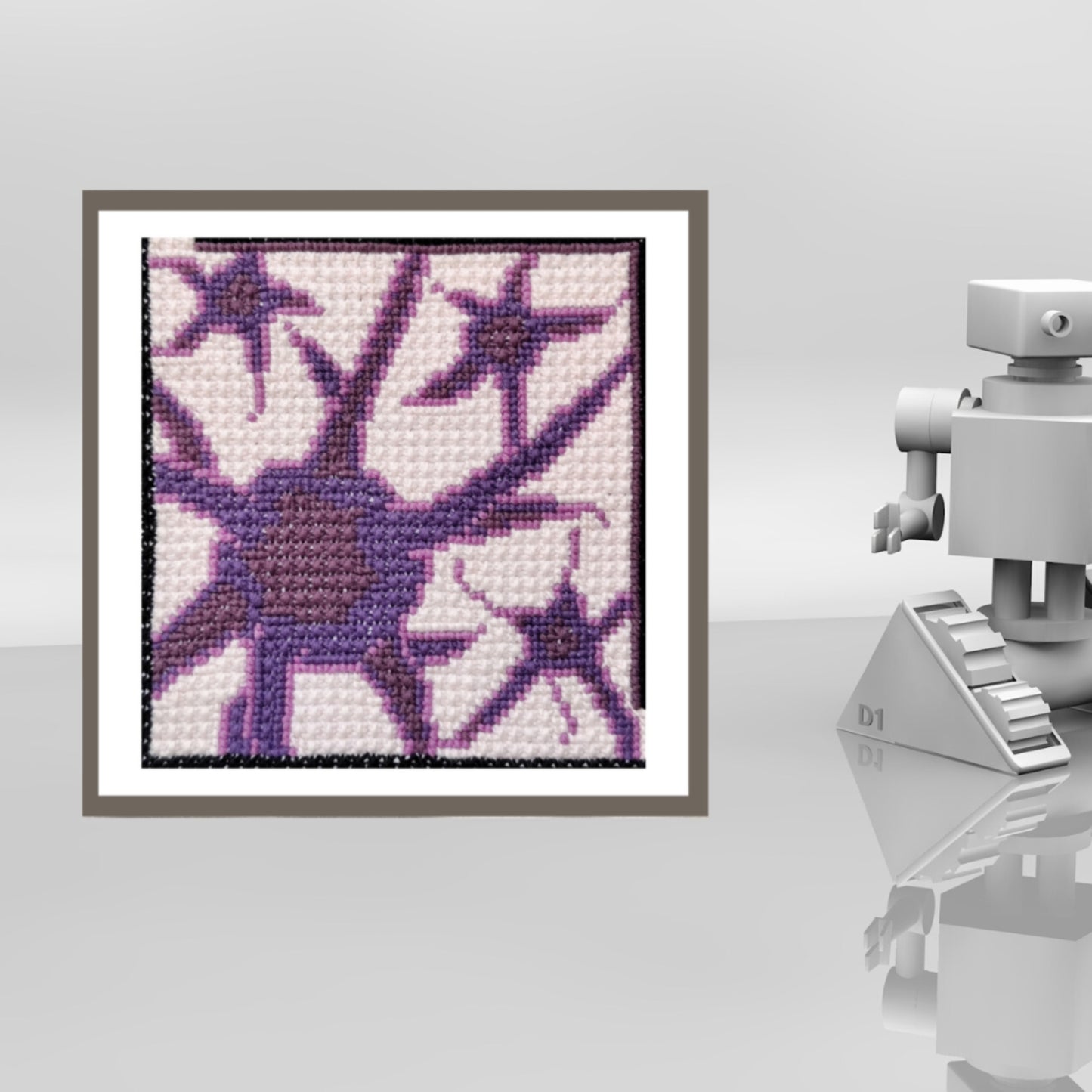 Easy Cross Stitch Pattern PDF - Neurons, Video Tutorials, Minimalistic, Science Embroidery, Double Cross Stitch Sampler, Instant Download